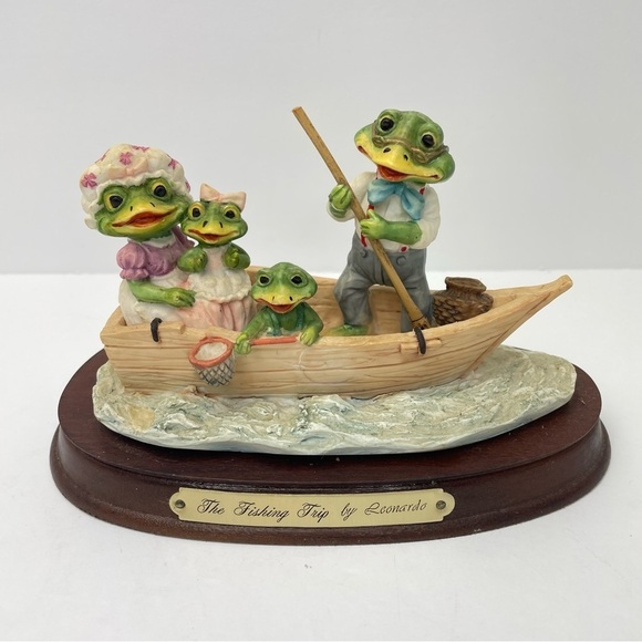 VINTAGE 1989 The Leonardo Collection The Fishing Trip Figurine - Picture 4 of 11